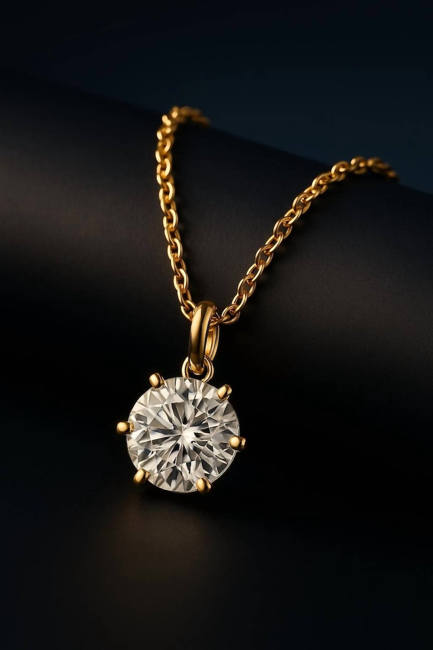 Allyanna Gifts - Women's Moissanite Round Solitaire Necklace