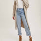 Bluivy - Longline Hoodie Drape Open Front Cardigan
