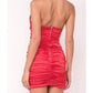 Cason Couture - The Lara Satin Strapless Ruched Mini Dress