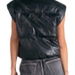 Elan - High Collar FAUX LEATHER Vest