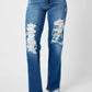 Judy Blue - Mid Rise Distressed Dad Jeans