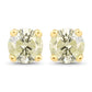 0.95 Carat Genuine LB Diamond 14K Yellow Gold Earrings