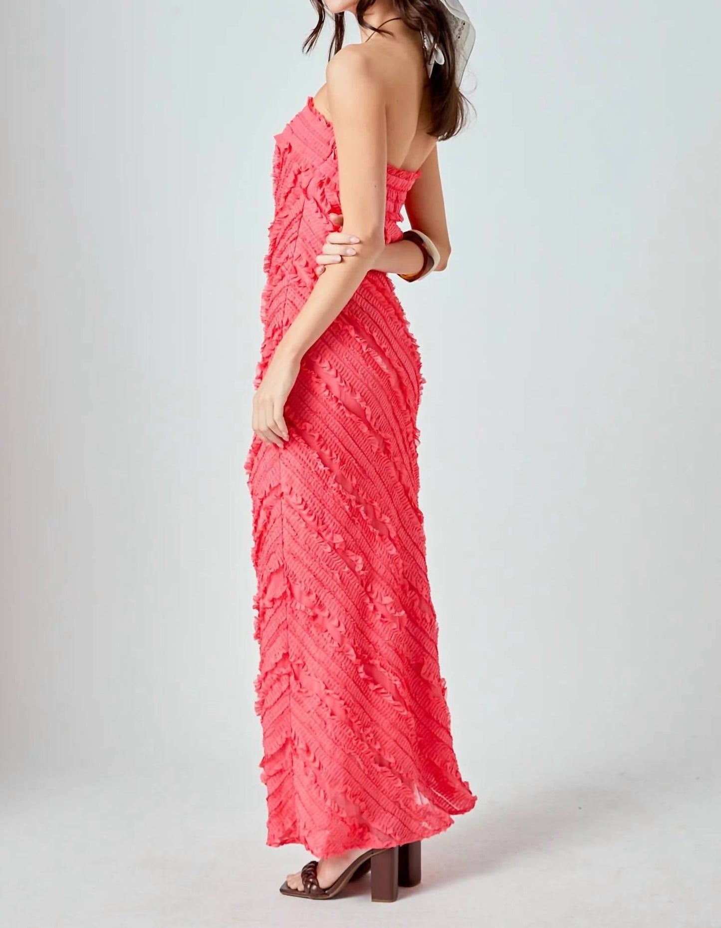 2.7 August Apparel - Juliette Ruffled Maxi Dress