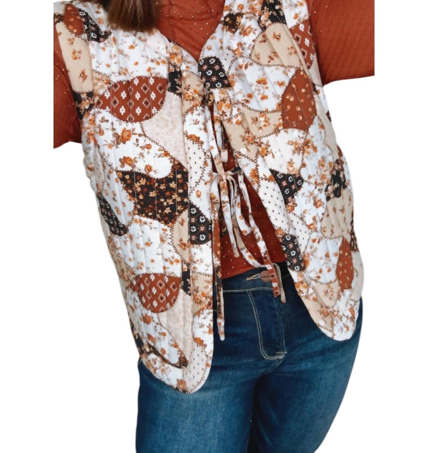 &Merci - Full Bloom Multi Patchwork Quilted Vest
