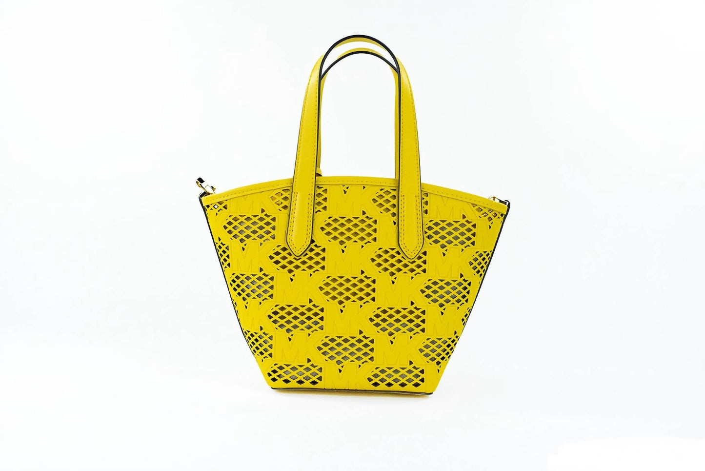 Michael Kors - Kimber Small Daffodil Leather 2-in-1 Zip Tote Messenger Bag Purse