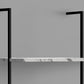 5-Tier Ladder Bookshelf with Marble Look for Office & Home