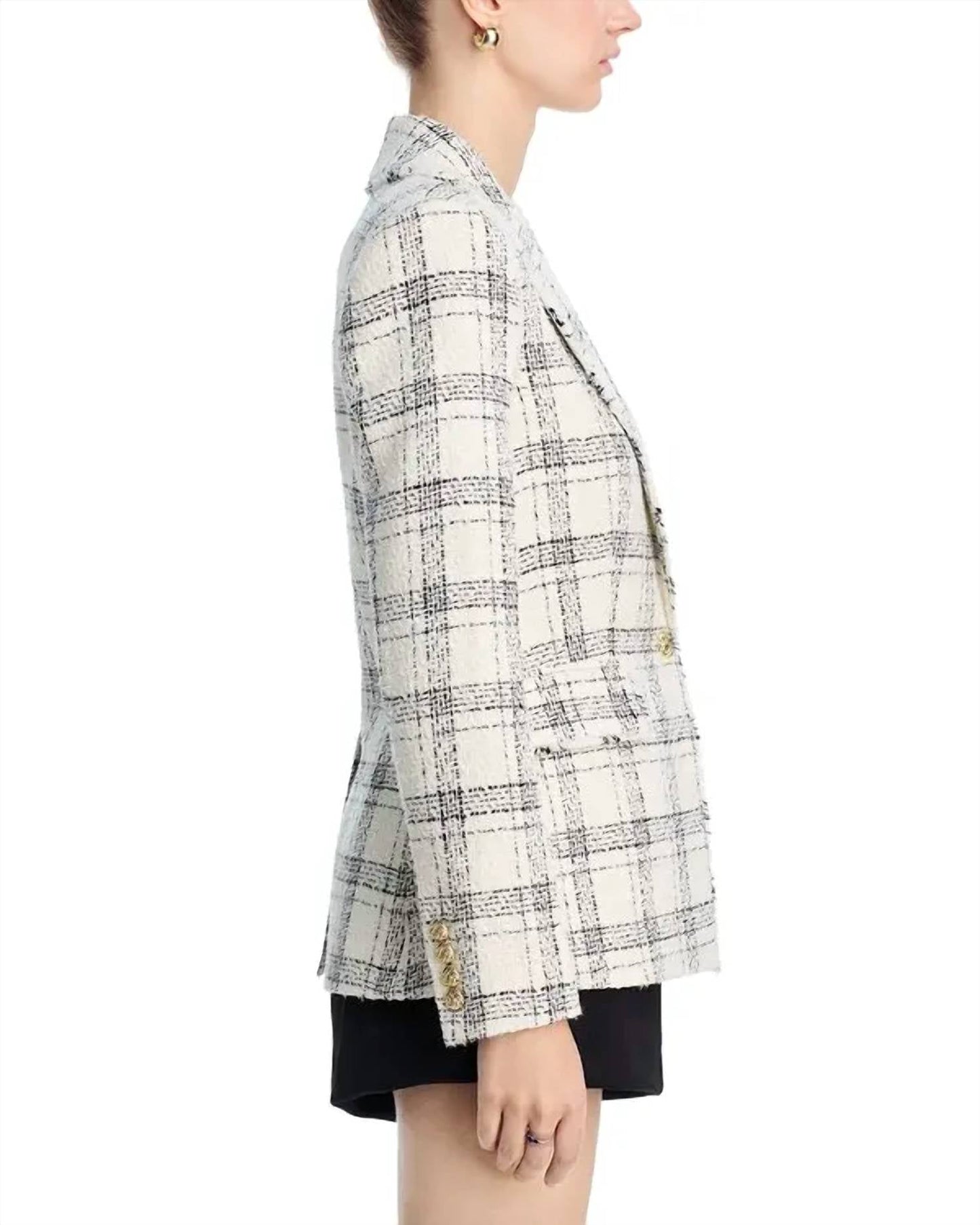 Generation Love - Aimee Windowpane Tweed Blazer