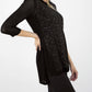 Frank Lyman - Knit Mesh High-low Top With Rhinestones