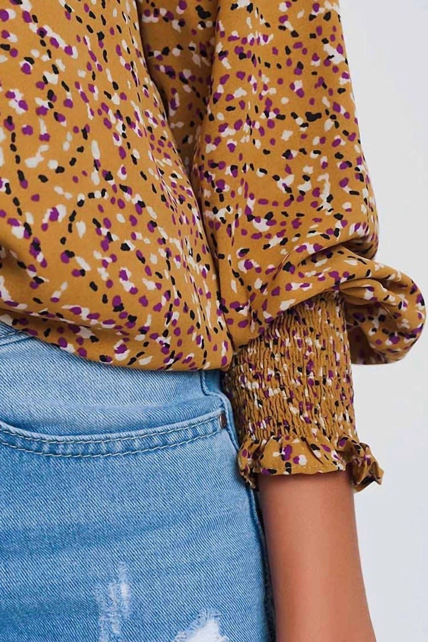 124 Voltaire - Silky Mock Neck Top
