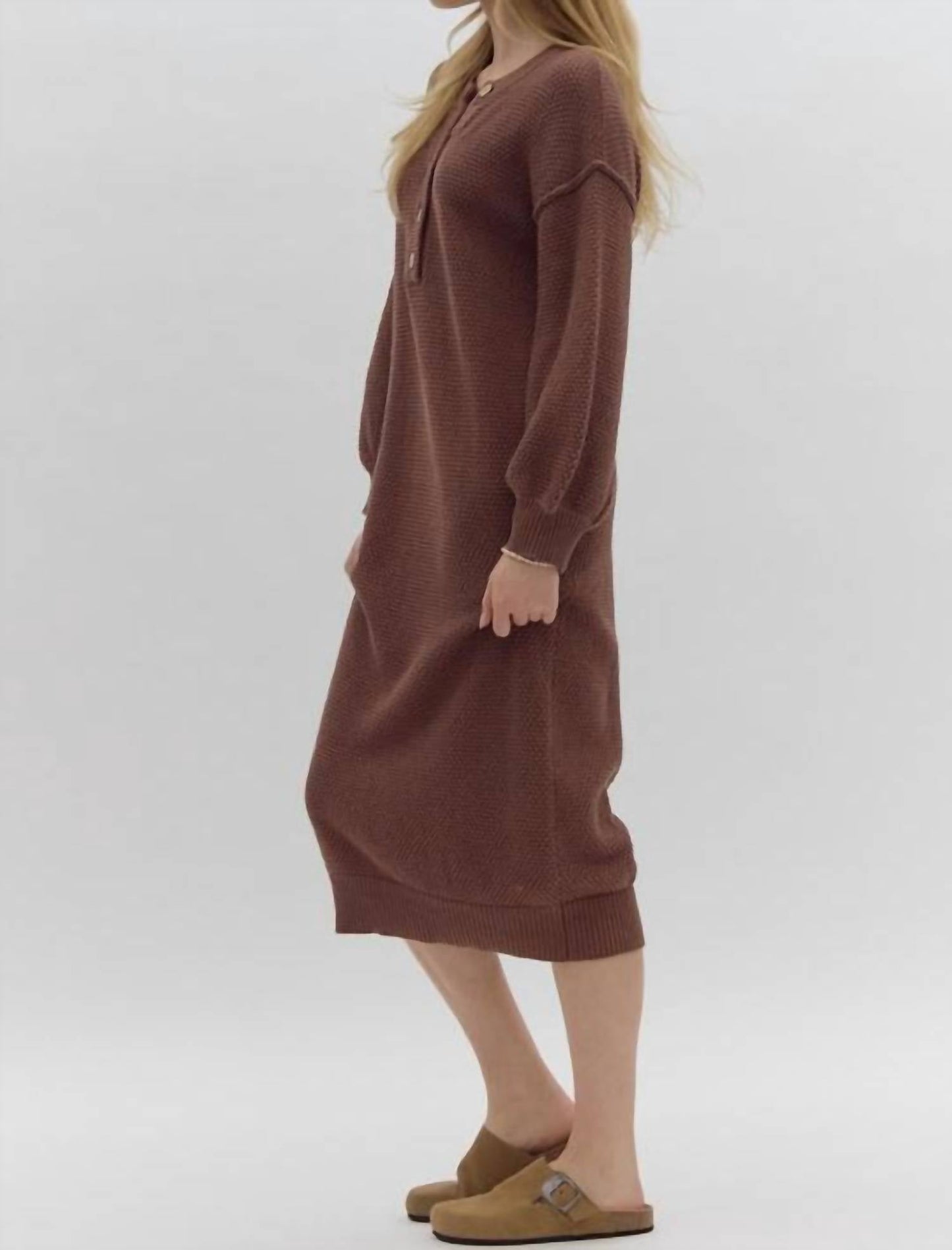 Free People - Knitted Midi Sweater Dress