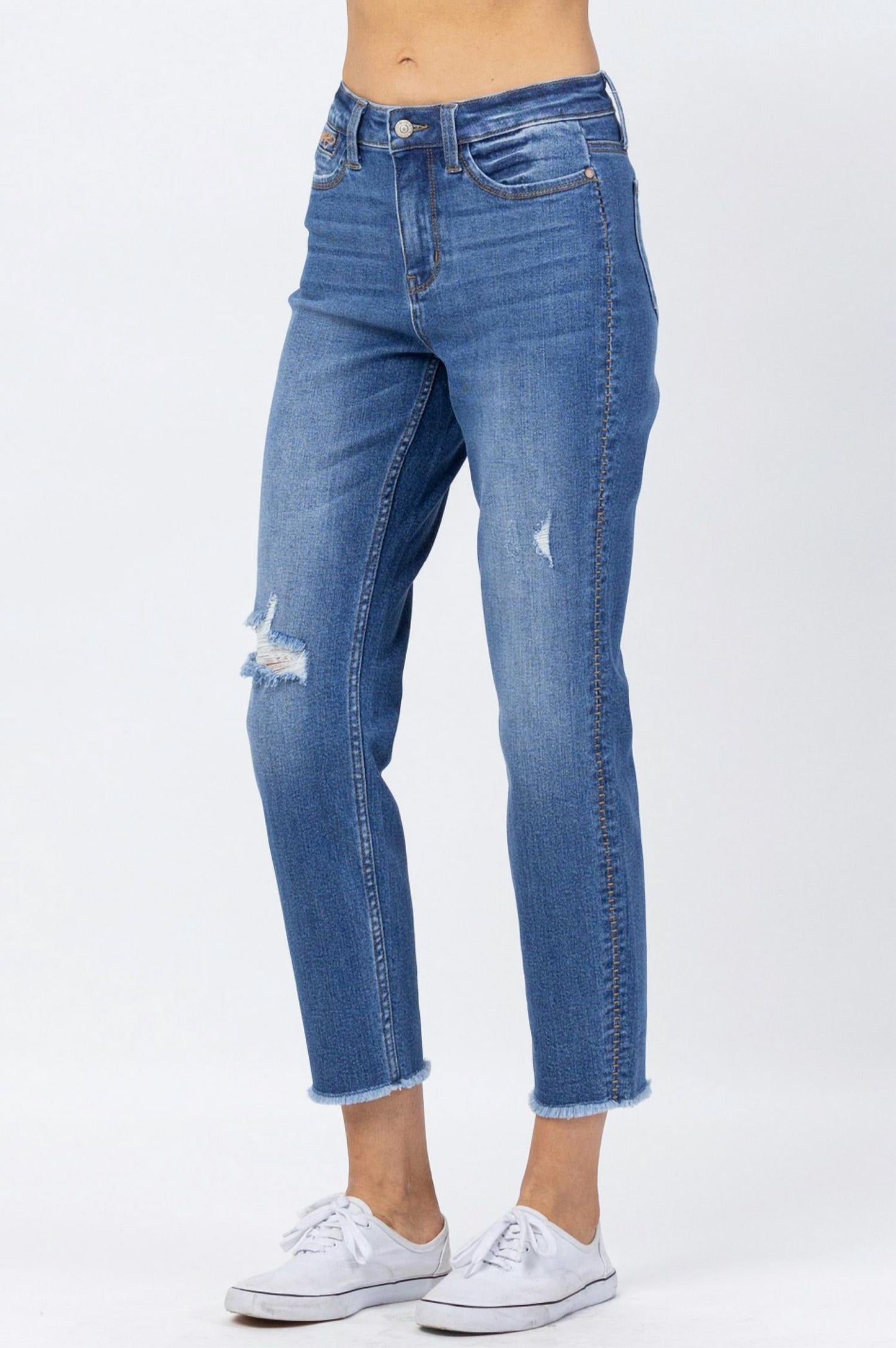 Judy Blue - Howdy High Waist Boyfriend Jean With Seam Stitch