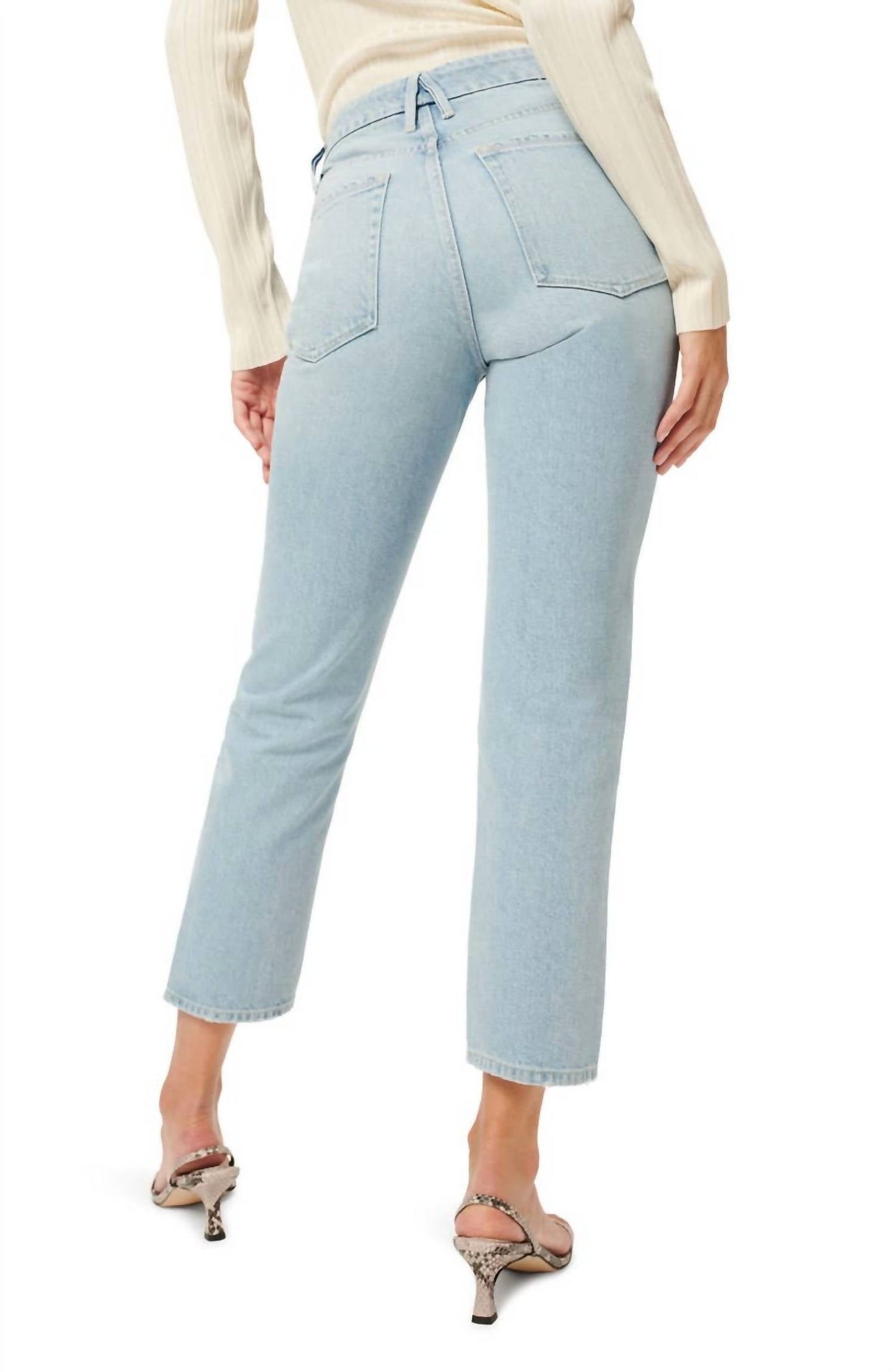 Good American - BOY DISTRESSED STRAIGHT LEG JEANS