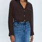 Pistola - Reese Sheer Button Down Shirt Top