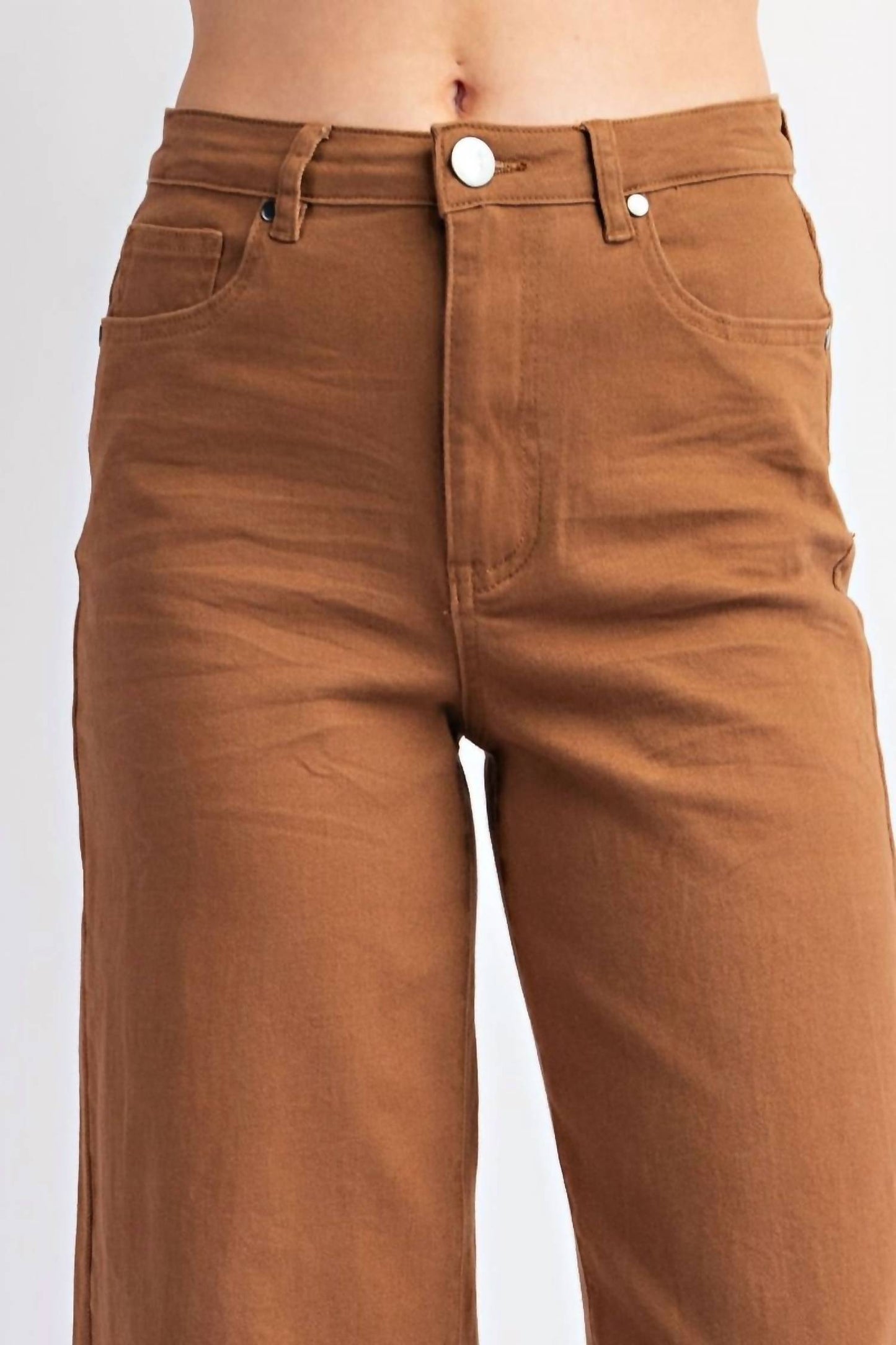 Easel - Soft Stretch High Waisted Twill Pant