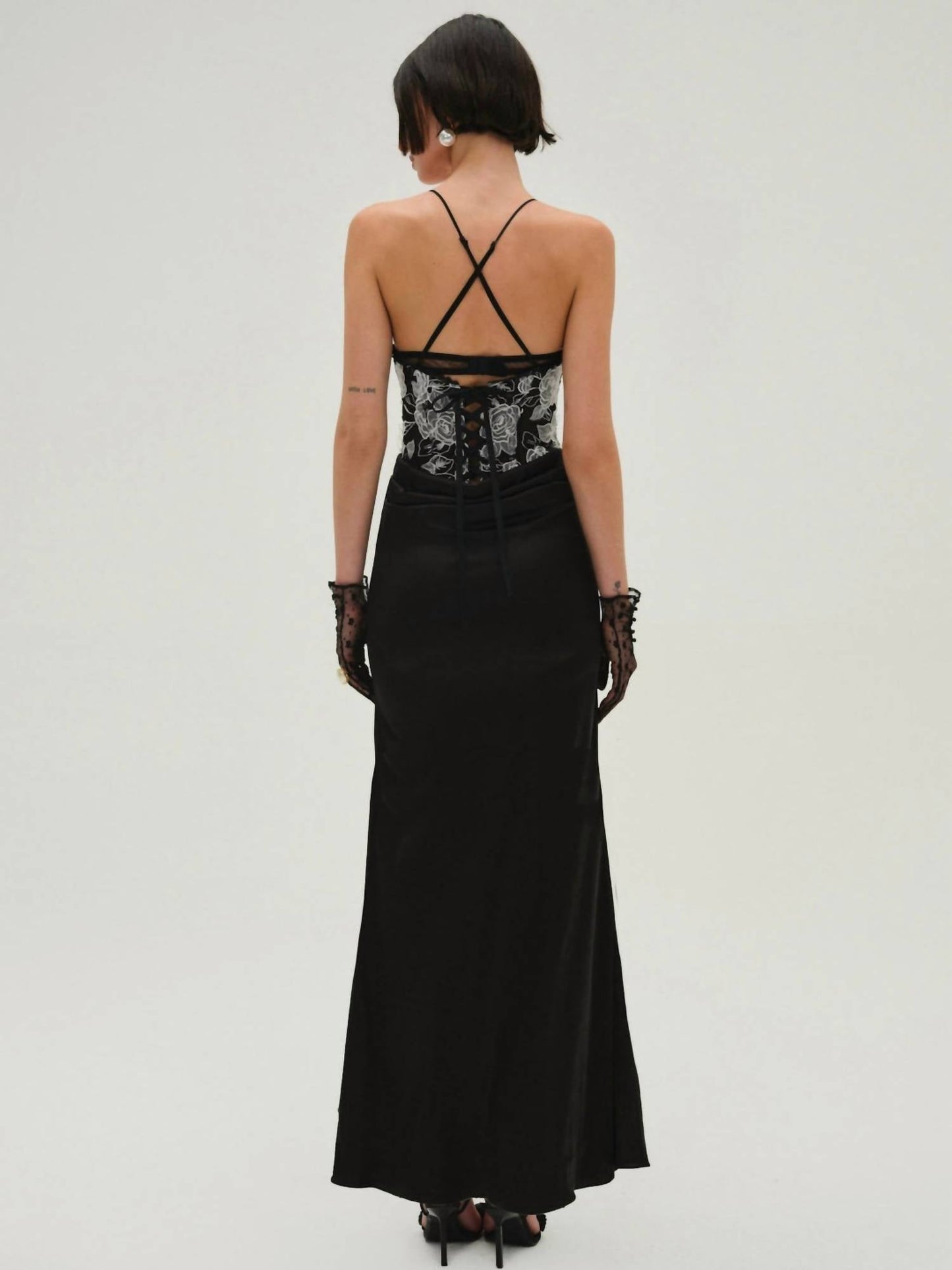 For Love & Lemons - Embroidered Roses Maxi Dress