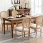 A&A French Style Solid Wood Frame Dining Chairs Set of 2