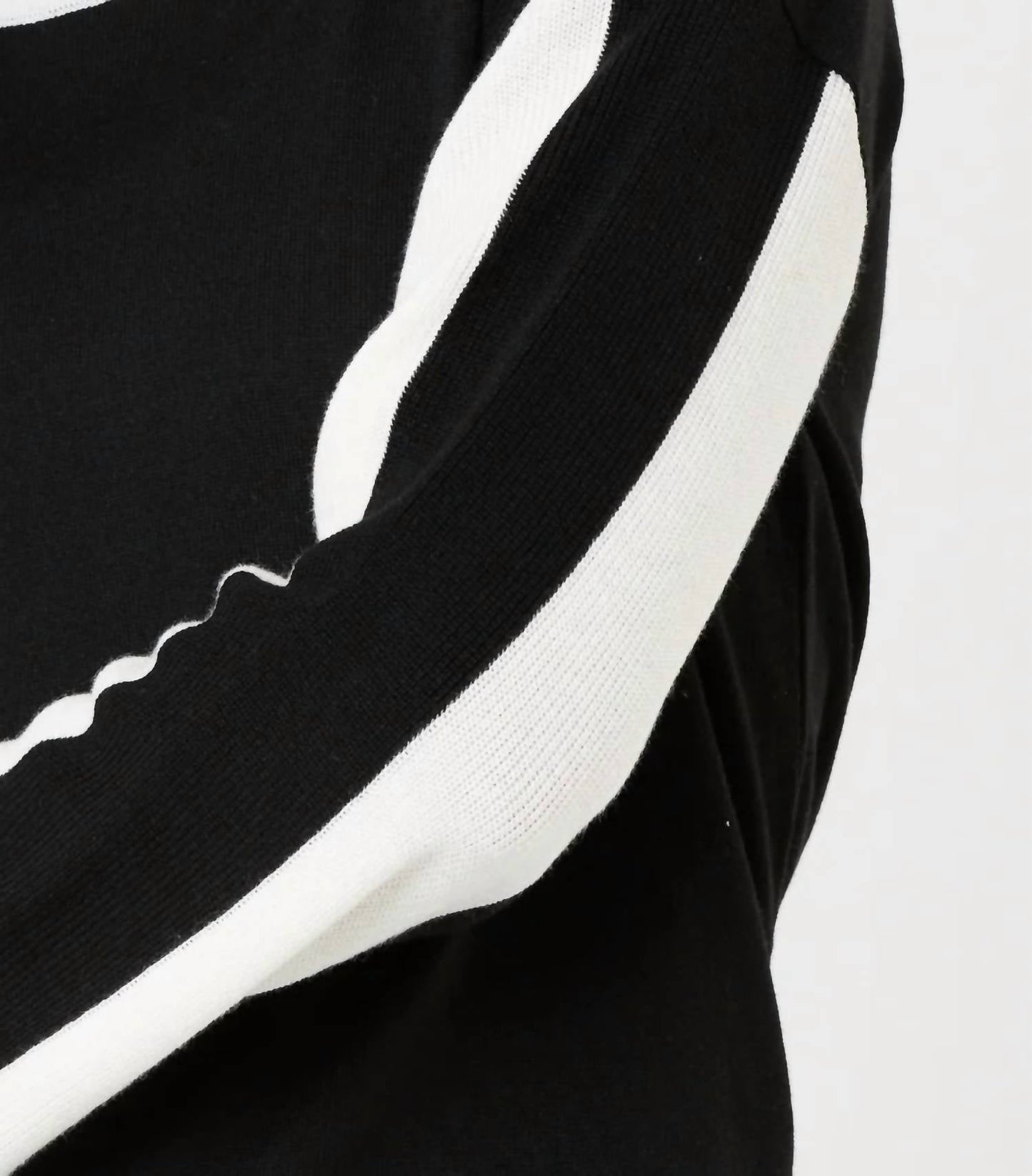 Angel Apparel - Stripe Sleeve Scoop Neck Top