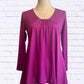 Diva Usa - Sibella Pleated Front Long Sleeve Blouse