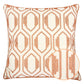 Geometric Embroidered Throw Pillow - Rust