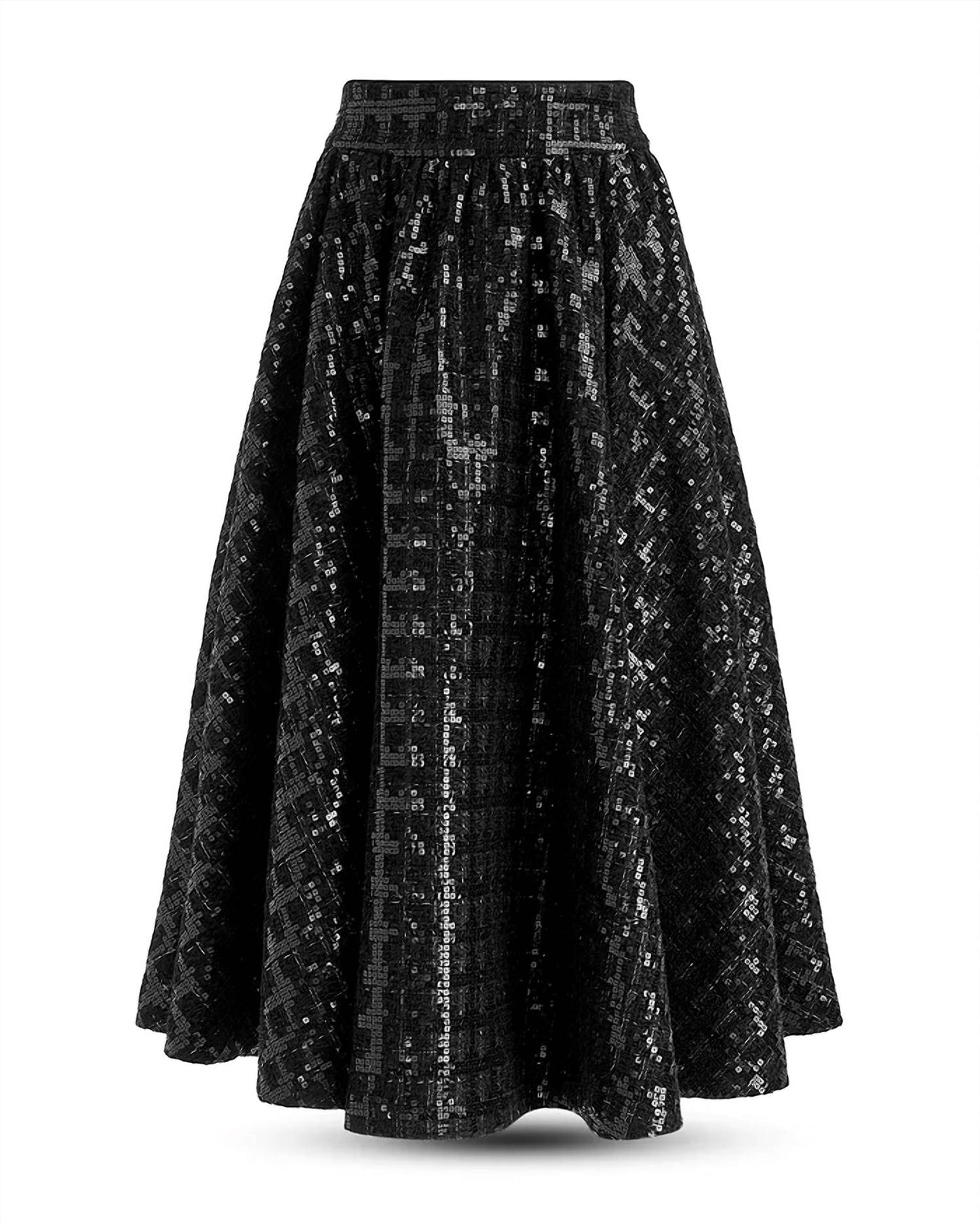 Alice + Olivia - Nilda Sequined Tweed Midi Skirt