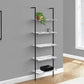 5-Tier Ladder Bookshelf with Marble Look for Office & Home