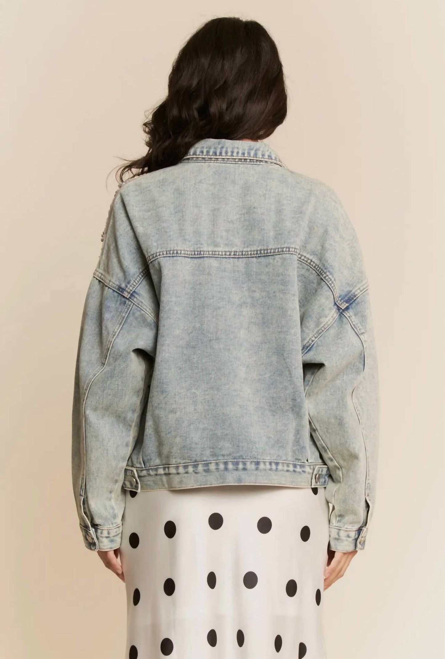 Davi & Dani - Mesh Stiching Button Down Jacket