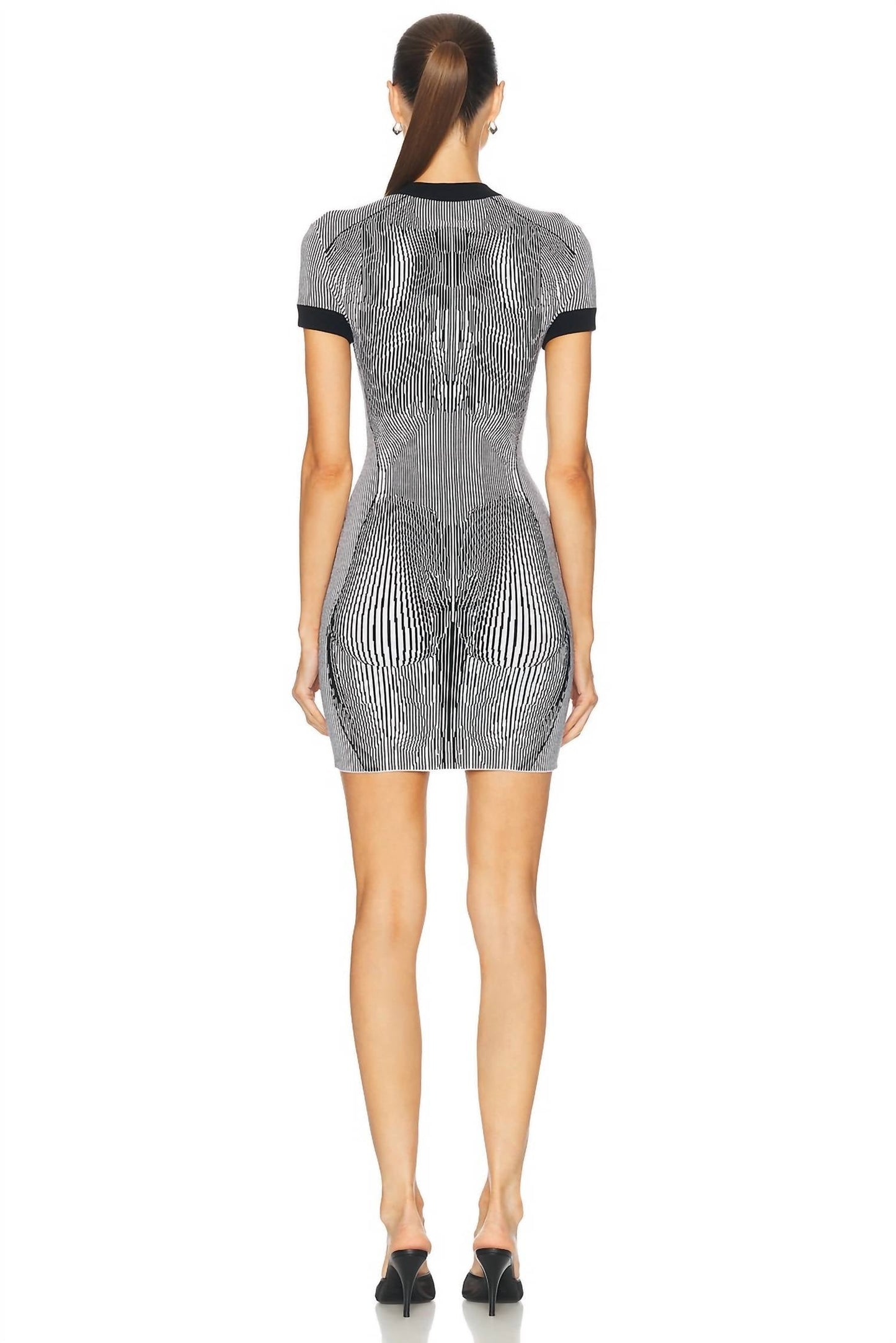 Jean Paul Gaultier - Morphing Pinstripe Short Dress