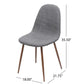 Elegant Dining Chair Set With Fabric Upholstery