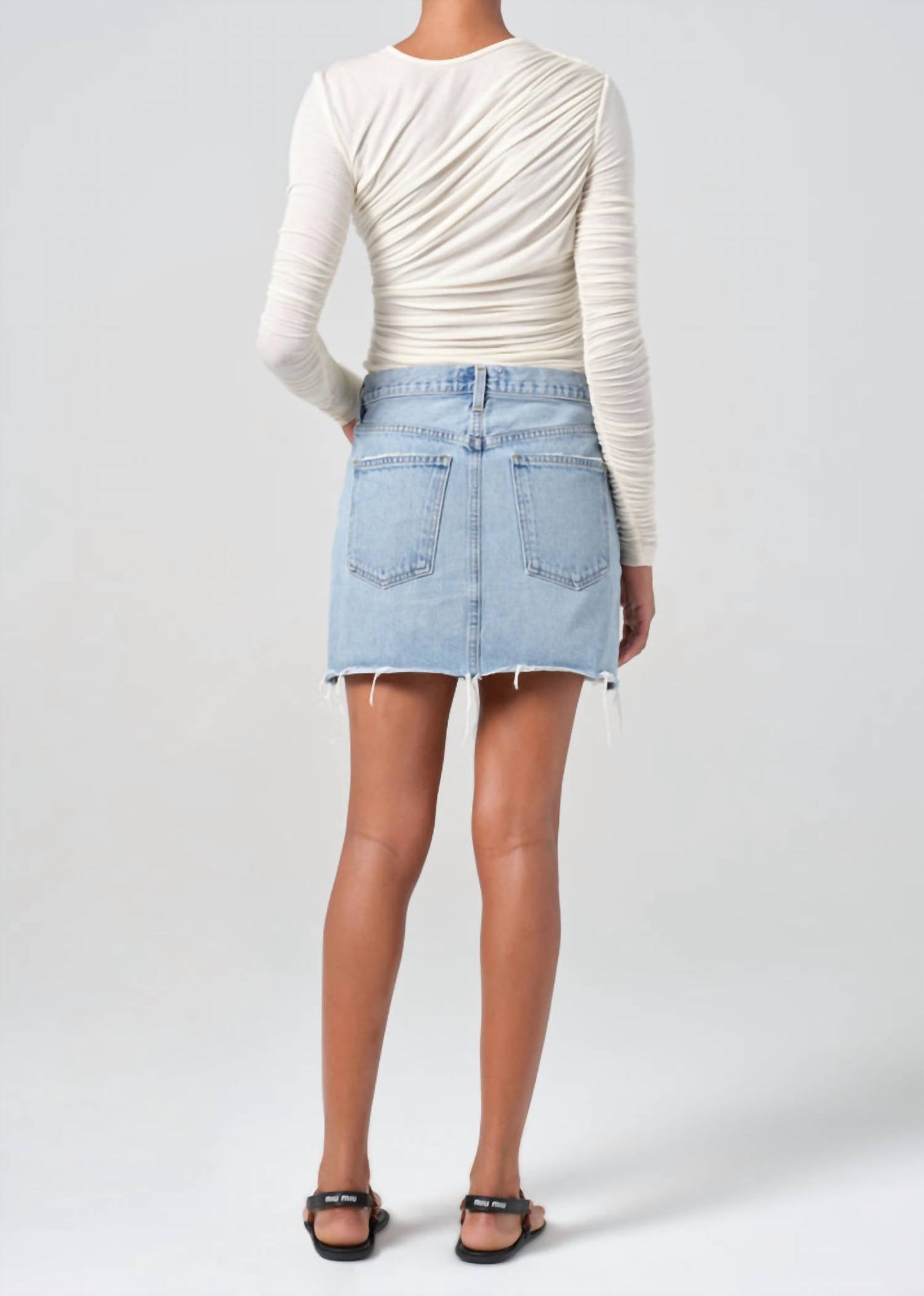 Agolde - Women's V Waist Mini Force Skirt