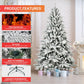 6ft Snow-Flocked Pre-Lit Christmas Tree with 1100 PE+PVC Tips