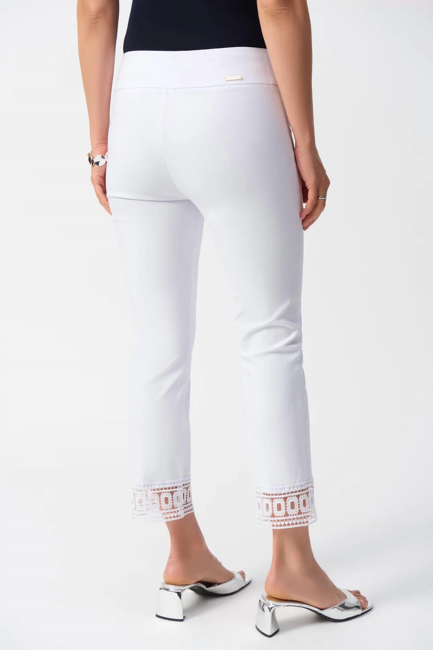 Joseph Ribkoff - Lace Cuff Pull On Cropped Pants
