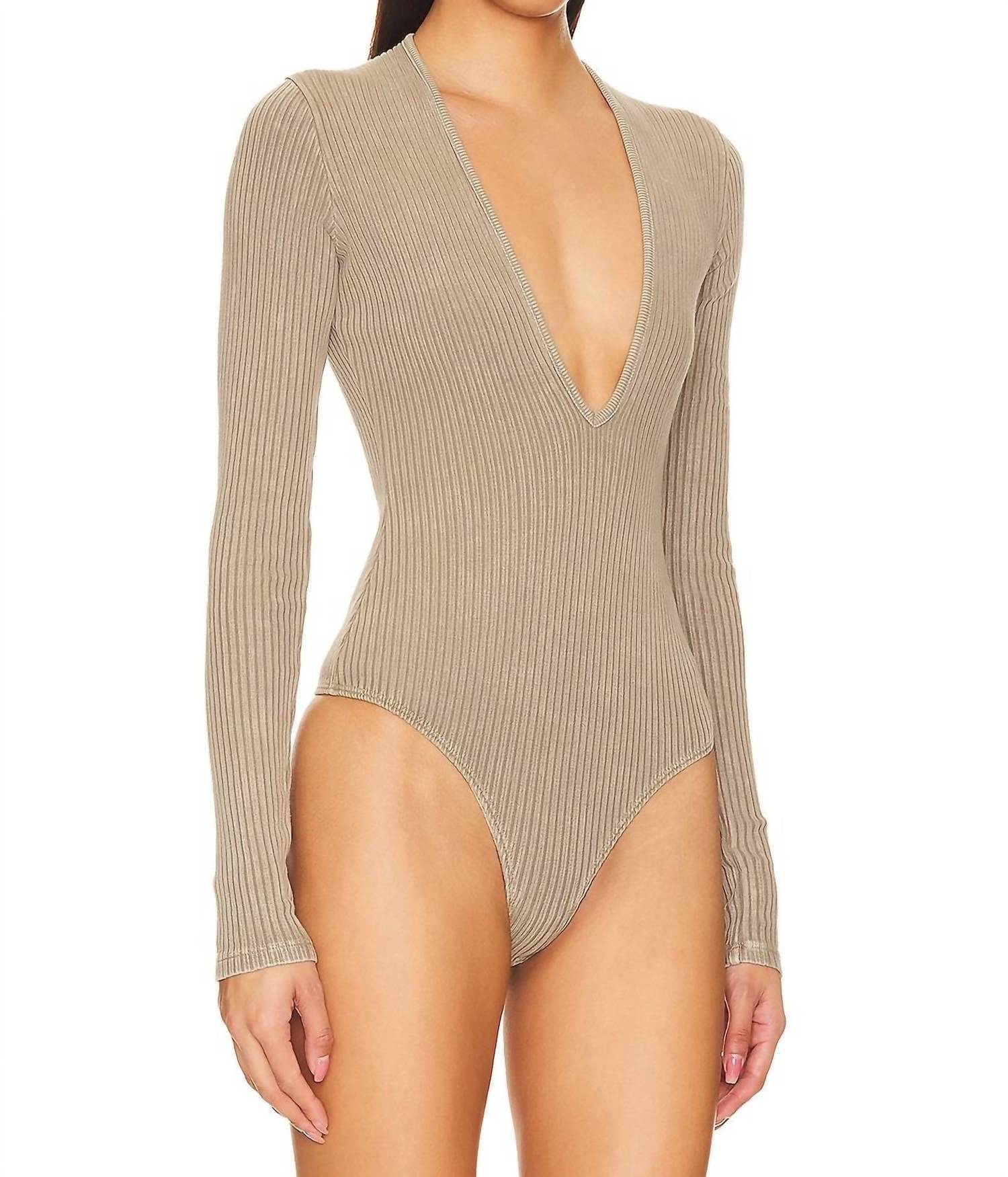 agolde-zena-ribbed-bodysuit