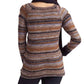 French Kyss - Bethany Striped Sweater W/ Scarf