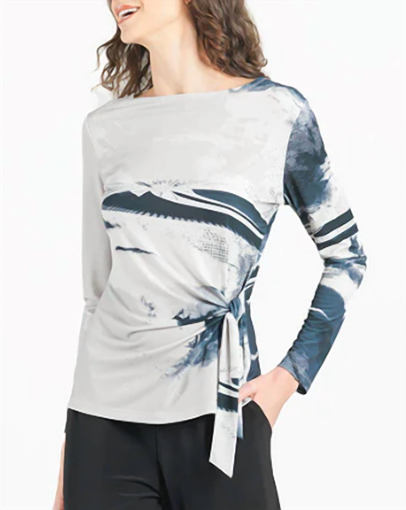 Clara Sunwoo - Side Tie Waist Top - Misty Petals
