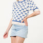 Thml - Bow Print Short Sleeve Sweater