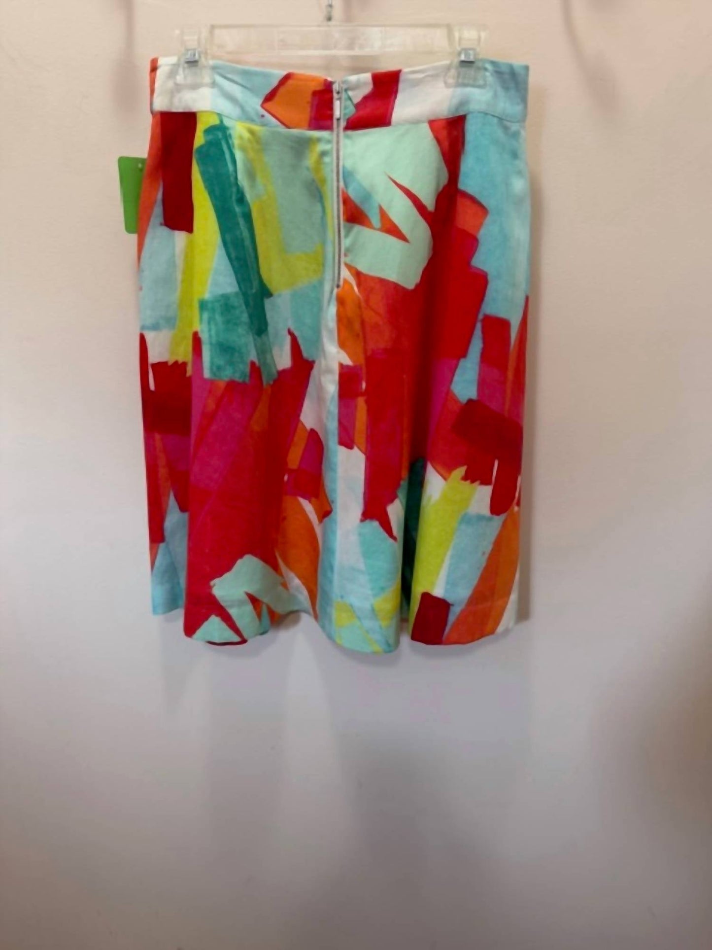 6 By Six - Women's Brushstroke Inverted Pleat Cotton Skirt