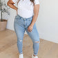 Judy Blue - Mid Rise Tummy Control Distressed Skinny Jeans