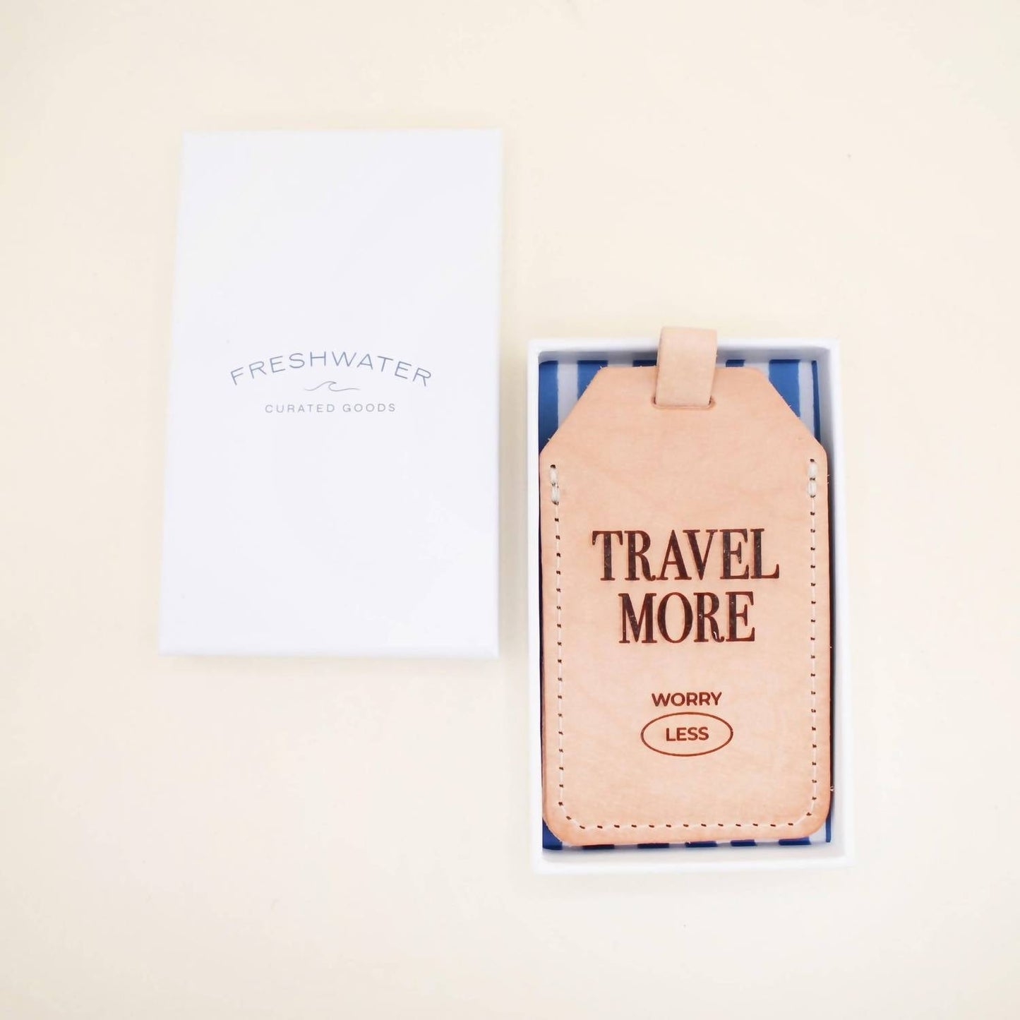 Freshwater Curated Goods - Travel More Worry Less Luggage Tag