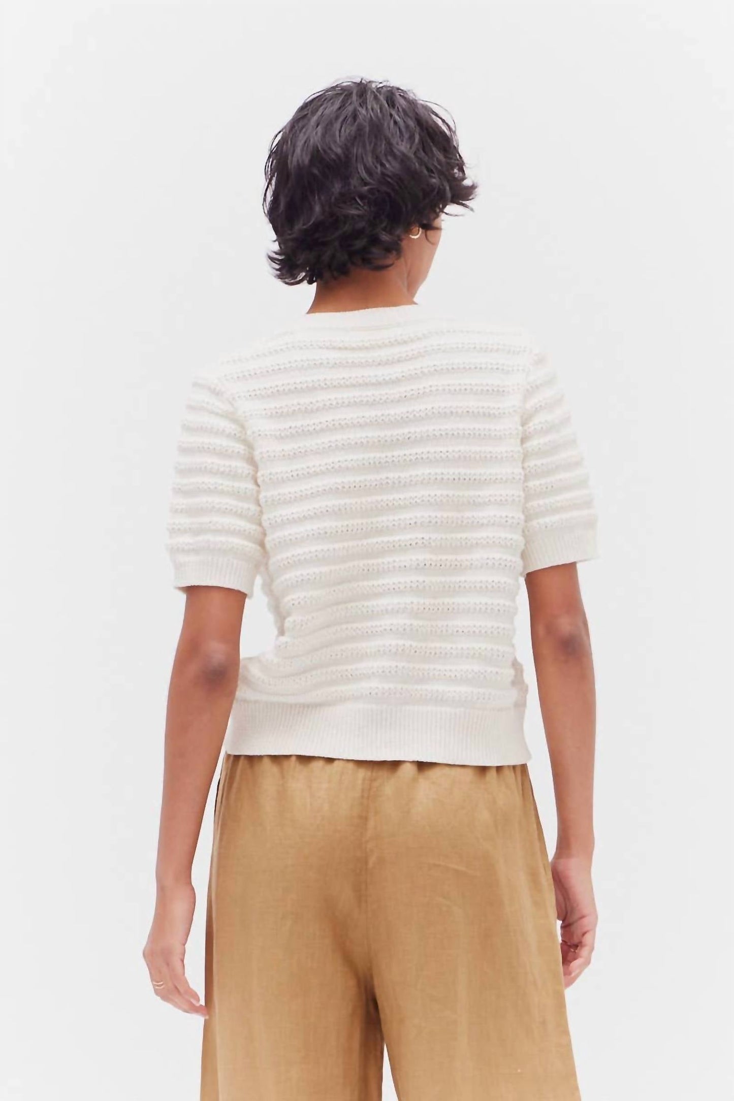 Grade & Gather - Cropped Short Sleeve Cardigan