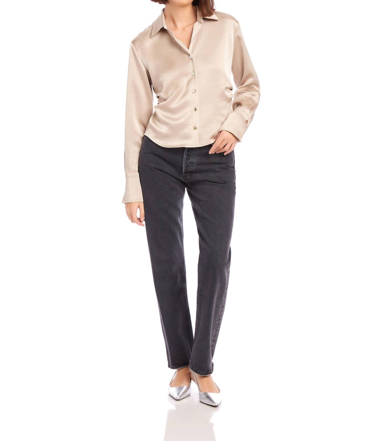 Fifteen Twenty - Tawnie Side-pleat Shirt