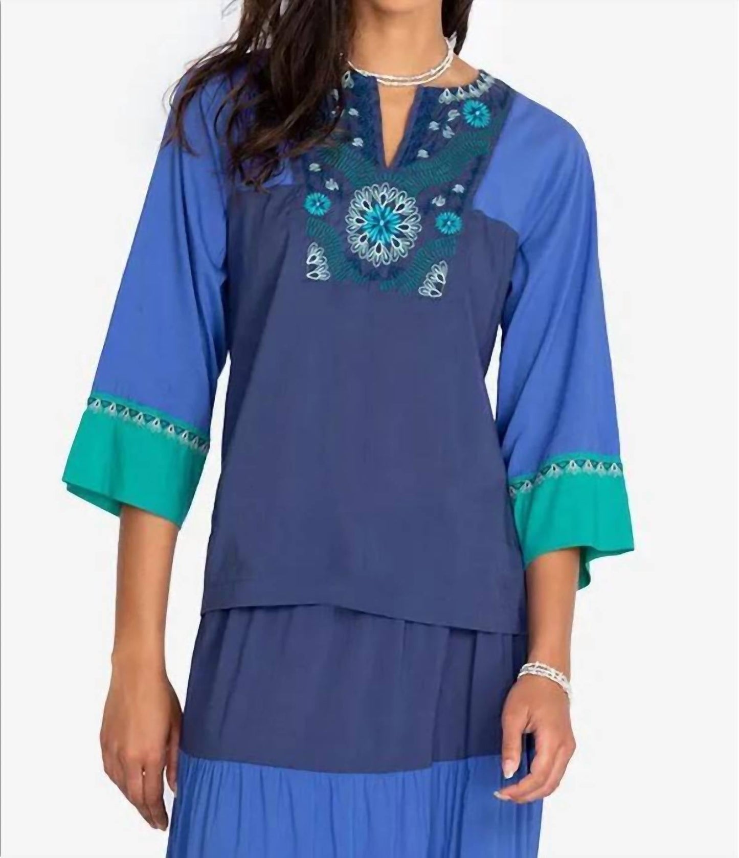 जॉनी वॉस - ज़ाइदा कलर ब्लॉक टॉप