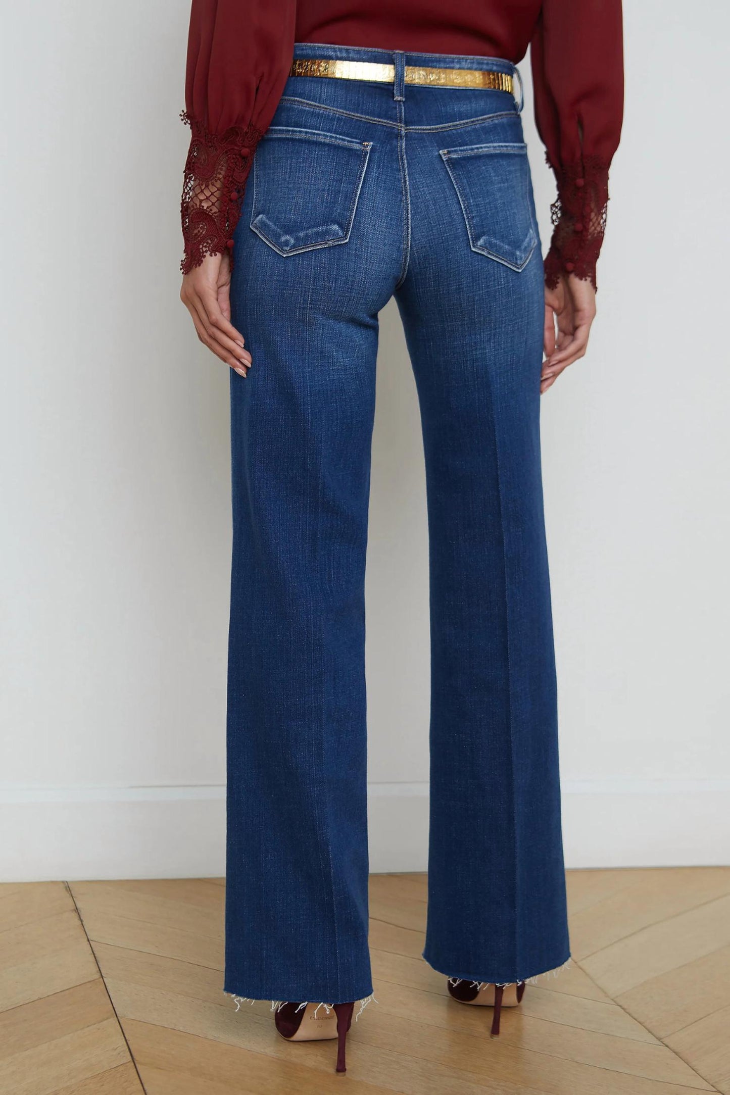 L'Agence - Women's Scottie High Rise Wide Leg Jeans