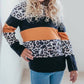 Adorable Sweetness - Kid's Rust Black & Leopard Print Fall Winter Hoodie Shirt