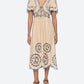 Sea - Melinda Embroidered Short Sleeve Midi Dress