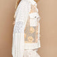 Pol - Flower Detail Button Down Top
