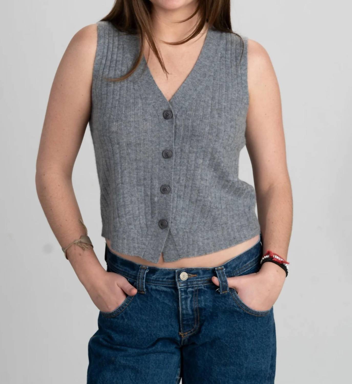 Archer Cashmere - Tony Ribbed Vest