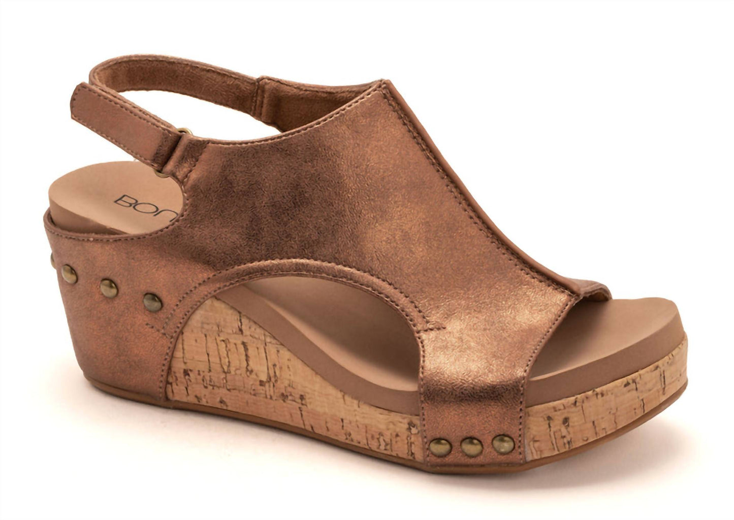Corkys Footwear - द कार्ली फॉक्स लेदर वेज सैंडल