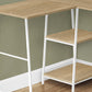L-Shape Computer Desk with Storage Shelves