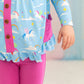 Laree + Co. - Girls Sage Bamboo Long Sleeve Peplum Legging Set