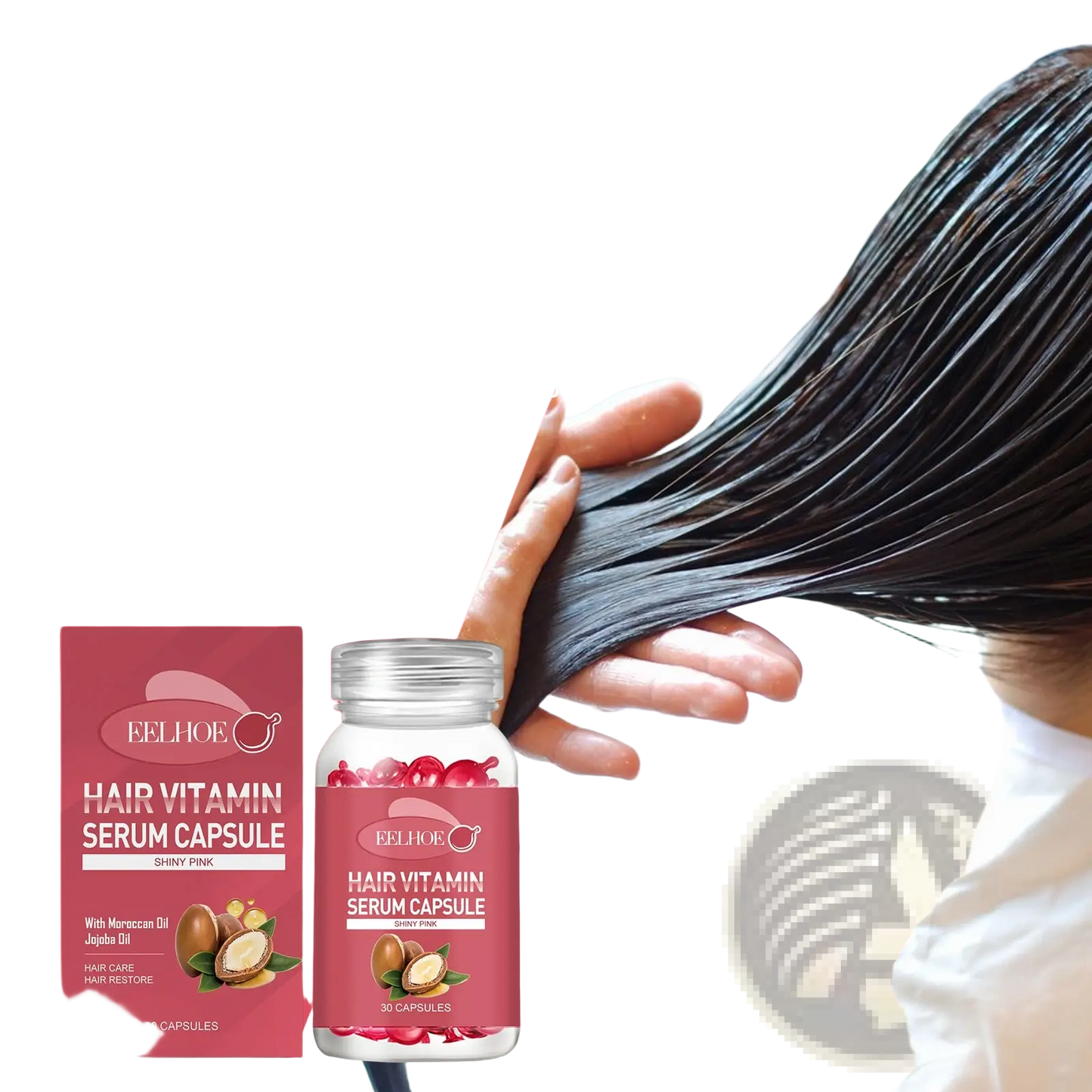 Eelhoe Moroccan Oil Hair Repair Capsules for Frizz Control